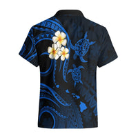 Personalised Lanai Hawaii Hawaiian Shirt Polynesian Tattoo and Pacific Plumeria Blue Vibe LT9 - Polynesian Pride