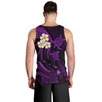Personalised Lanai Hawaii Men Tank Top Polynesian Tattoo and Pacific Plumeria Purple Vibe LT9 - Polynesian Pride