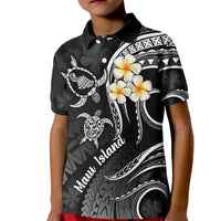 Hawaii Kid Polo Shirt Maui Islands Pacific Plumeria White Vibe LT9 Kid White - Polynesian Pride
