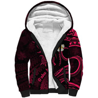 Hawaii Sherpa Hoodie Oahu Islands Pacific Plumeria Pink Vibe LT9 Unisex Pink - Polynesian Pride
