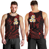 Hawaii Men Tank Top Oahu Islands Pacific Plumeria Red Vibe LT9 - Polynesian Pride