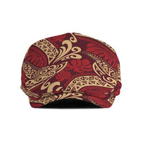Luxury Red Monstera Jeff Hat Polynesian Tribal Pattern LT01 Red - Polynesian Pride