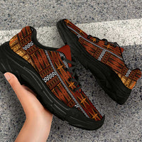 Malo e Lelei Tonga Chunky Sneakers Tongan Ngatu Tapa Cloth LT14 - Polynesian Pride