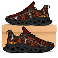 Malo e Lelei Tonga Clunky Sneakers Tongan Ngatu Tapa Cloth LT14 Orange - Polynesian Pride