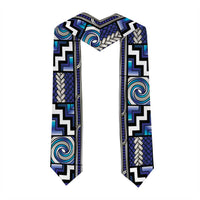 Maori Matariki Graduation Stole Blue Galaxy Aesthetic Koru Art