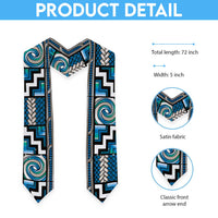 Maori Matariki Graduation Stole Green Galaxy Aesthetic Koru Art