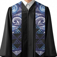 Matariki New Zealand Graduation Stole NZ Niho Taniwha Maori New Year Blue Galaxy