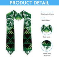 Matariki New Zealand Graduation Stole NZ Niho Taniwha Maori New Year Green Galaxy LT14 - Polynesian Pride