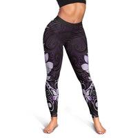 Matariki New Zealand Leggings Maori Pattern Purple Galaxy - Polynesian Pride