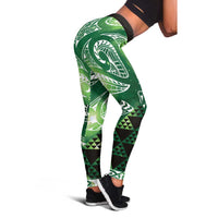Matariki New Zealand Leggings NZ Niho Taniwha Maori New Year Green Galaxy LT14 - Polynesian Pride