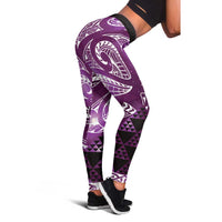 Matariki New Zealand Leggings NZ Niho Taniwha Maori New Year Purple Galaxy LT14 - Polynesian Pride