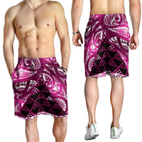 Matariki New Zealand Shorts for Men NZ Niho Taniwha Maori New Year Pink Galaxy LT14 - Polynesian Pride