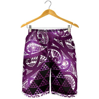 Matariki New Zealand Shorts for Men NZ Niho Taniwha Maori New Year Purple Galaxy