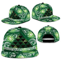 Matariki New Zealand Snapback Cap NZ Niho Taniwha Maori New Year Green Galaxy