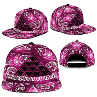 Matariki New Zealand Snapback Cap NZ Niho Taniwha Maori New Year Pink Galaxy