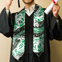 Matie Tahiti Tiare Monstera Graduation Stole Polynesian Pattern Curve Style