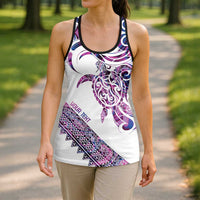 Mawhero Paua Shell Kowhaiwhai Taniko Personalised Hollow Tank Top Turtle Tattoo Maori Tribal Style