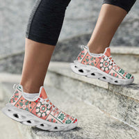 Mele Kalikimaka Hawaii Christmas Clunky Sneakers Ulaula Seamless Floral Motif - Polynesian Pride