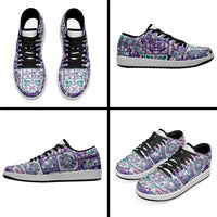 Mele Kalikimaka Hawaii Christmas Low Sneakers Poni Seamless Floral Motif LT9