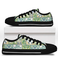 Mele Kalikimaka Hawaii Christmas Low Top Shoes Omaomao Seamless Floral Motif - Polynesian Pride