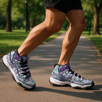 Mele Kalikimaka Hawaii Christmas Sneakers J11 Poni Seamless Floral Motif - Polynesian Pride