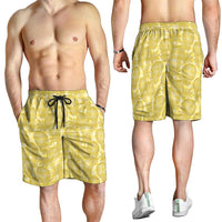 Melemele Hawaii Breadfruit Palaka Motifs Shorts for Men LT14 - Polynesian Pride