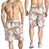 Mocha Mousse Aloha Hawaii Shorts for Men Monstera Hibiscus Plumeria Seamless Vibes - Polynesian Pride