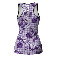 Mokihana Maile Ilima Leis Paniolo Palaka Hollow Tank Top Hawaiian Poni Spirit - Polynesian Pride