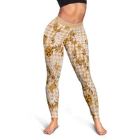 Mokihana Maile Ilima Leis Paniolo Palaka Leggings Hawaiian Kula Spirit - Polynesian Pride