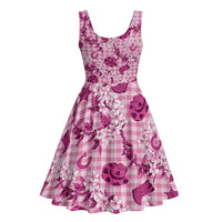 Mokihana Maile Ilima Leis Paniolo Palaka Midi Dress Hawaiian Omaomo Ulaula Spirit - Polynesian Pride