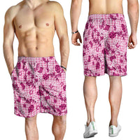 Mokihana Maile Ilima Leis Paniolo Palaka Shorts for Men Hawaiian Omaomo Ulaula Spirit LT9 - Polynesian Pride