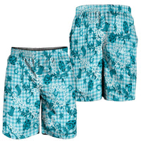 Mokihana Maile Ilima Leis Paniolo Palaka Shorts for Men Hawaiian Polu Opa Spirit LT9 - Polynesian Pride