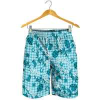 Mokihana Maile Ilima Leis Paniolo Palaka Shorts for Men Hawaiian Polu Opa Spirit LT9 - Polynesian Pride