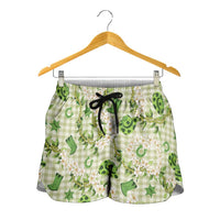 Mokihana Maile Ilima Leis Paniolo Palaka Shorts for Women Hawaiian Omaomo Ala Spirit - Polynesian Pride