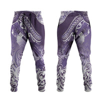 New Zealand Aotearoa Darts Masters Jogger Pants Maori Art Tattoo with Tribal Dart Symbol Purple - Polynesian Pride