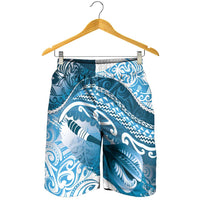 New Zealand Aotearoa Darts Masters Shorts for Men Maori Art Tattoo with Tribal Dart Symbol Blue LT03 - Polynesian Pride