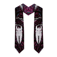 New Zealand Aotearoa Graduation Stole Maori Hei Rehua Paua Shell Glitter Pink