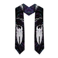 New Zealand Aotearoa Graduation Stole Maori Hei Rehua Paua Shell Glitter Purple