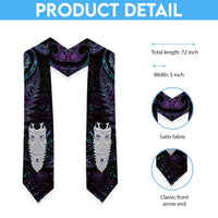 New Zealand Aotearoa Graduation Stole Maori Tane Te Waiora Paua Shell Glitter Purple