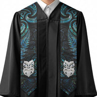New Zealand Aotearoa Graduation Stole Maori Wheku Paua Shell Glitter Turquoise