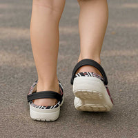 New Zealand Clogs Shoes Aotearoa Kowhaiwhai Mix Taniko Art - Brown