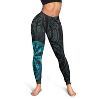 New Zealand Darts Leggings Happiness Is A Tight Threesome Maori Paua Shell LT14 - Polynesian Pride