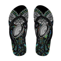 New Zealand Flip Flops Maori Rugby Tattoo Papua Shell - Polynesian Pride