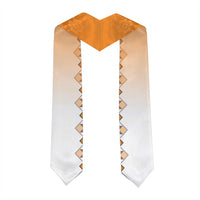 New Zealand Graduation Stole Poutama Mix Orange Taniko Inspired Art