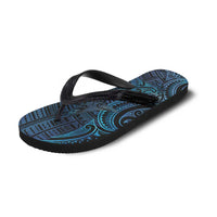 New Zealand Hammerhead Shark Flip Flops Maori Haehae Mangopare Galaxy - Polynesian Pride