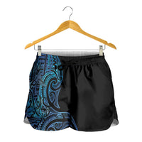 New Zealand Hammerhead Shark Shorts for Women Maori Haehae Mangopare Galaxy - Polynesian Pride