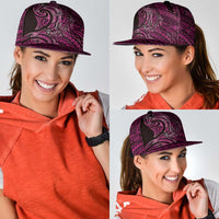 New Zealand Hammerhead Shark Snapback Cap Maori Haehae Mangopare Pink - Polynesian Pride