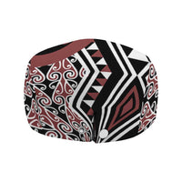 New Zealand Jeff Hat Aotearoa Kowhaiwhai Mix Taniko Art - Brown LT14 - Polynesian Pride