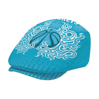 New Zealand Jeff Hat Fire Basketball Maori Tribal Sky Blue - Polynesian Pride