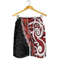 New Zealand Maori Stylized Koru Shorts for Men - Polynesian Pride